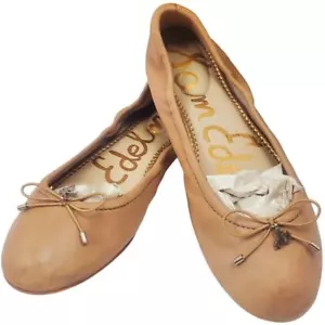 Ballerine Sam Edelman Felicia nude beige in pelle 7,5 M scarpe da donna taglia 7,5 - Foto 1 di 7