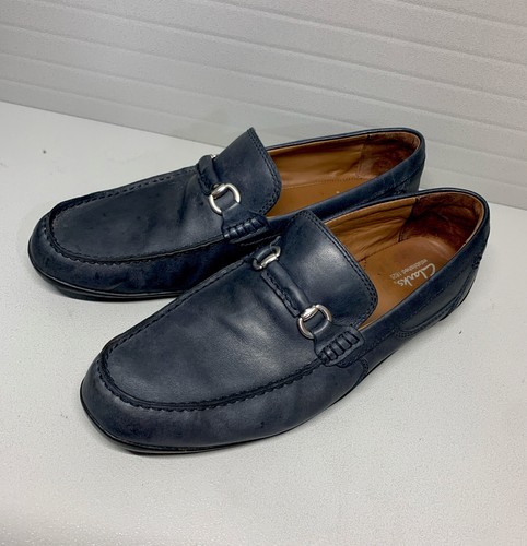 Mocassini Clarks Collection Horsebit scarpe da guida colore navy taglia 12M