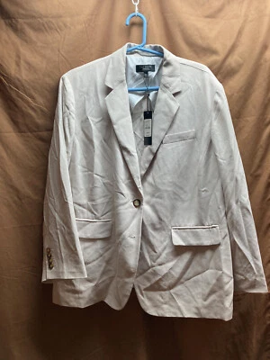 NUEVO CON ETIQUETAS $93.99 Talbots talla 20WP Chaqueta Traje Crema (Defecto en la foto) Foto 1 de 4