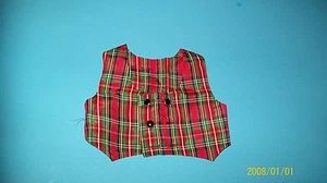CABBAGE PATCH SOFT SCULPTURE XAVIER ROBERTS DESIGNER PLAID VEST - Picture 1 of 2