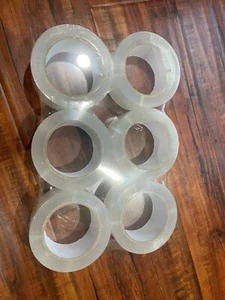 6 Rolls Premium Clear Carton Box Sealing Packing Tape 2.0 Mil Thick 2"x110 yard - Picture 1 of 1