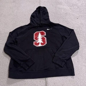 Stanford Cardinal Hoodie Mens Large Black NCAA Hooded Sweatshirt Nike - Picture 1 of 8