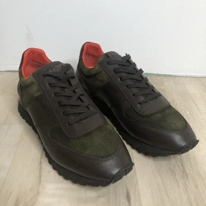 RALPH LAUREN Mens Sneaker Sz 8.5 Italy Camo Suede Leather Purple Label MSRP $850 - Picture 1 of 15