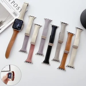 Correa de lujo para Apple Watch Series Ultra 8 7 5 correa de cuero genuino correa de reloj - Imagen 1 de 20