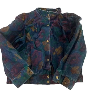 Chaqueta vaquera vintage Learsi niñas preadolescentes grande colorida azul 1980 teatro - Imagen 1 de 15