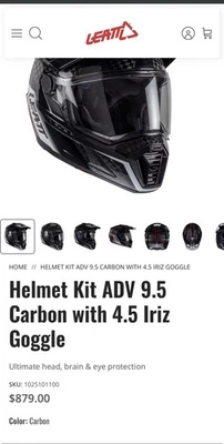 Leatt 9.5 ADV carbono grande Foto 1 de 4