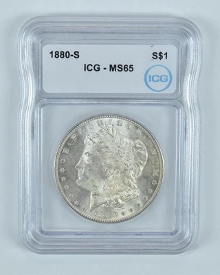 1880-S Morgan Silver Dollar MS65 ICG *3320 - Image 1 of 4