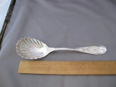 Buena Moneda John L Westervelt Plata PATRÓN PERGAMINO HOJA CUCHARA BAYA-8 5/8 Pulgadas Foto 1 de 4