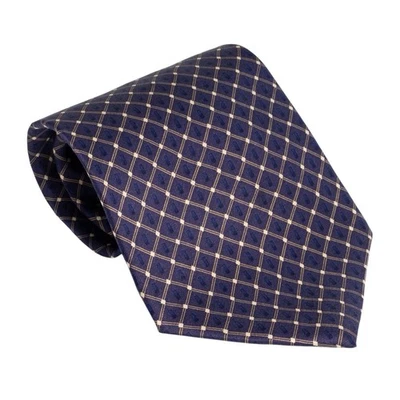 NEO Bill Blass Silk Tie Mens Necktie Geometric Purple 58x4 Inches Preppy - Image 1 of 4