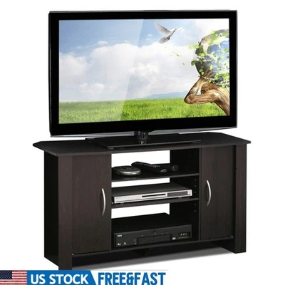 Econ TV Stand Media Console Unit W/ Open Shelves & Cabinets Living Room New