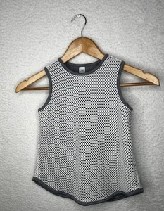 Athleta Girl Tank Tops sz XS Gray/White Mesh Layered Activewear summer outdoor - Picture 1 of 4