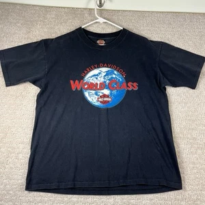 Vintage Harley Davidson World Class Planet Eagle Shirt L schwarz Einzelnaht 1993 - Bild 1 von 8