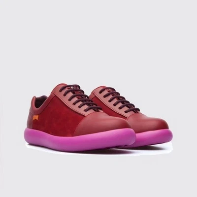 Camper Red Pink Leather Capsule Pelotas Sneakers Size 37 - Image 1 of 4