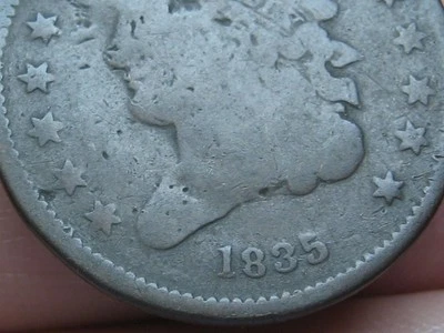 1835 Capped Bust Classic Head 1/2 Half Cent- About Good Details - Image 1 of 4