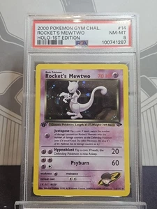 Pokémon Rocket’s Mewtwo Holo PSA 8 Gym Challenge 1st Edition - Picture 1 of 2