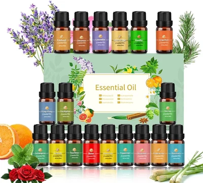 Oli Essenziali per Diffusori, Set Di Olio Essenziale 18 X 10 Ml, Essenze Natural - Immagine 1 di 4
