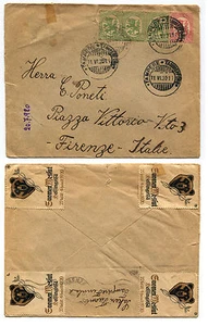 SUOMI FINLAND, FROM TAMPERE TO FIRENZE 1920, STAMPS 3 X 10 + 20, 4 CINDERELLAS m - Picture 1 of 1