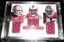 2014 PANINI NATIONAL TREASURES JERSEY JOE MONTANA JERRY RICE LOTT TEAM TRIOS /49