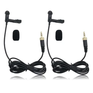 2x Lapel Lavalier Microphone for Sennheiser EW100 SK100 G1 G2 G3 MKE2 EW500 ME2 - Picture 1 of 5