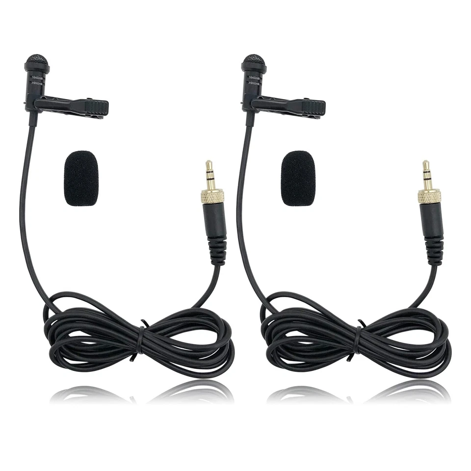 2x Lapel Lavalier Microphone for Sennheiser EW100 SK100 G1 G2 G3 MKE2 EW500 ME2 - Image 1 of 4