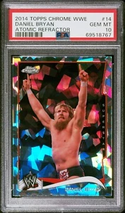 2014 Topps Chrome WWE Daniel Bryan Atomic Refractor PSA 10 Bryan Danielson AEW - Picture 1 of 2
