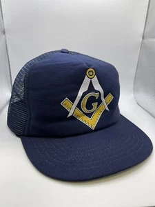 Vintage Free Masons Mesh Trucker Snapback Hat - Picture 1 of 4