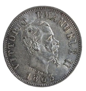 HN Regno d'Italia. Vittorio Emanuele II (1861-1878). 50 centesimi 1863M Ag b697 - Imagen 1 de 2