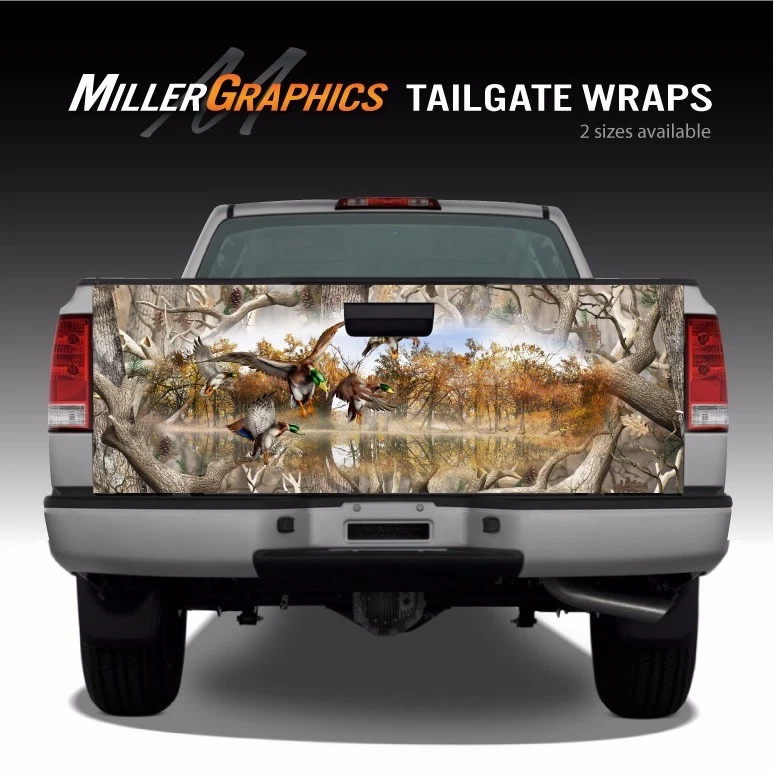 Mallard Duck Camo "Obliteration" Truck Tailgate Vinyl Graphic Decal Wrap - Image 1 of 1
