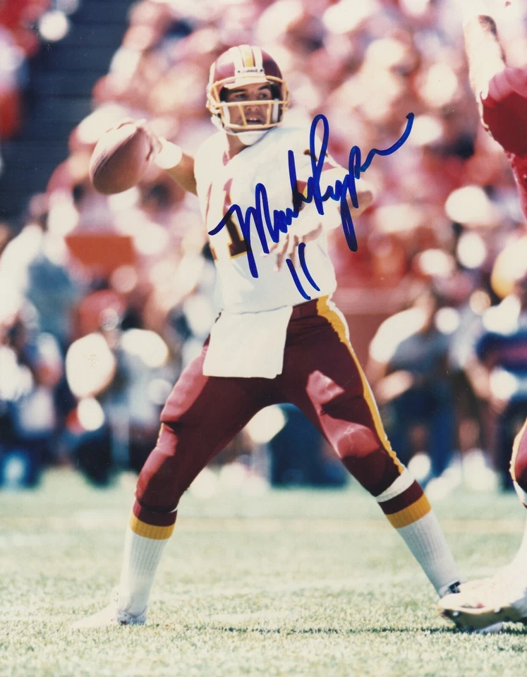 MARK RYPIEN WASHINGTON REDSKINS ACCIÓN FIRMADO 8x10 Foto 1 de 1