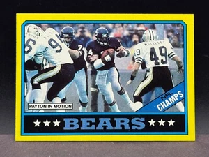 1986 Topps WALTER PAYTON card No 9 Play In Motion Champion Bears Crease-Free NM+ - Picture 1 of 2
