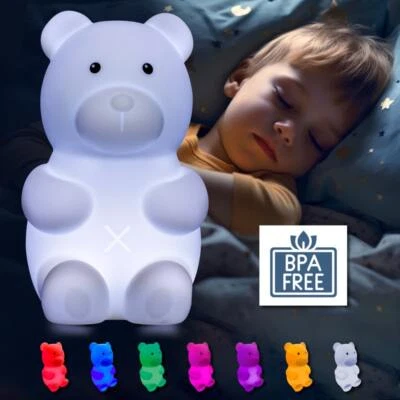 LED Nachtlicht Basti der Bär Stilllicht Baby Leuchte Kinder Lampe Kinderzimmer - Bild 1 von 4