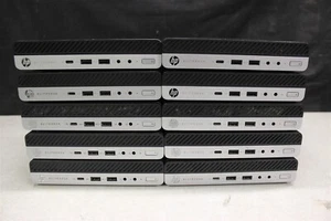 Lot of (10) HP Elitedesk 800G3-i5-6500DM 256SSD-8GB w/AC Adapter NO OS - Picture 1 of 6