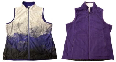 Antigua Womens XL Reversible Sleeveless Golf Vest Jacket Purple Walden Ponds - Image 1 of 4