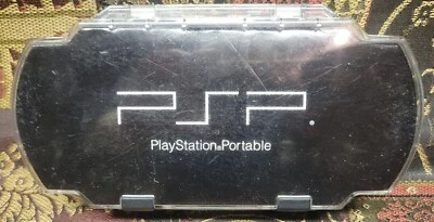 Playstation Portable PSP Hard Plastic Case clear clamshell console case carrier  - Image 1 of 4