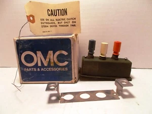 OMC EVINRUDE JOHNSON P/N 279091 / 0279091 SWITCH & TAG WITH MOUNTING BRACKET NOS - Picture 1 of 5