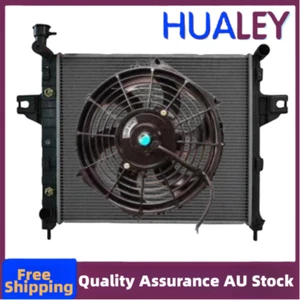 Radiator+Fan For JEEP GRAND Cherokee WJ/WG 4.0L 1999-2005 AT 2000 2001 2002 2003 - Picture 1 of 6