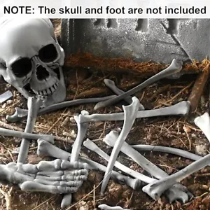 15Pcs Life Size Skeleton Skull Bones Scary Props For Halloween Haunted Houses - Picture 1 of 7