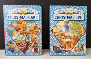 2 Vintage The Teddy Bears Christmas Cake & Eve Board Books 1995 - Picture 1 of 4