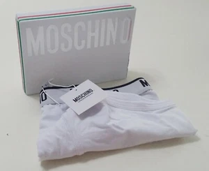 Moschino Mens White Logo Band Trunks Size UK XL 36" Waist - Picture 1 of 12