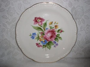 Stetson Heritage Ware rosa blau gelb Blumen Blume überbacken Brotteller - Bild 1 von 3
