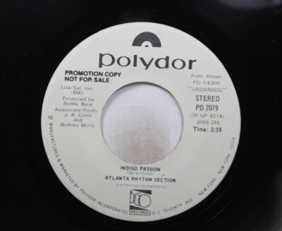 Rock Promo Nm! 45 Atlanta Rhythm Section - Indigo Passion / On Po - Image 1 of 2