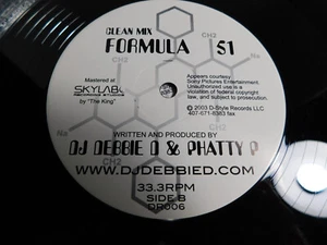 DJ Debbie D & Phatty P – Formula 51 12" Single 2003 DR006 - Imagen 1 de 5