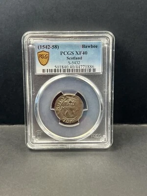Bawbee Escocia 1542-58. S-5432. PCGS XF 40 Foto 1 de 2