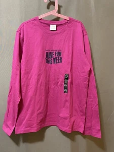 NWT ZARA Girl's 100% Cotton Long Sleeve Graphic Prints T-shirt Size 11-12 Pink - Picture 1 of 8