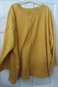 NEW/unworn WOMAN WITHIN size 3X cotton long sleeve T-shirt top blouse YELLOW - Picture 1 of 4