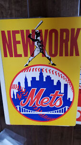 1973 FLEER BASEBALL BIG SIGNS NEW YORK METS UNPUNCHED 8" X 11" VINTAGE CARD