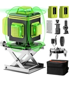 16 Linien 4D Laser Wasserwaage 360° selbstnivellierend rotierend kreuzweise Messbatterien*2 - Bild 1 von 10