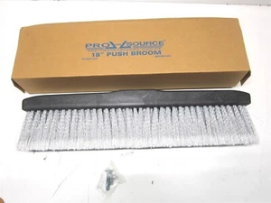 (AL18F) 18" Wide Polypropylene Bristle Bolt-On Handle Connection Push Broom - Picture 1 of 4