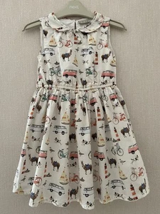 GIRLS NEXT SLEEVELESS KNEE LENGTH LINED SUMMER COTTON DRESS AGE 4-5 YEARS 110cm - Picture 1 of 8