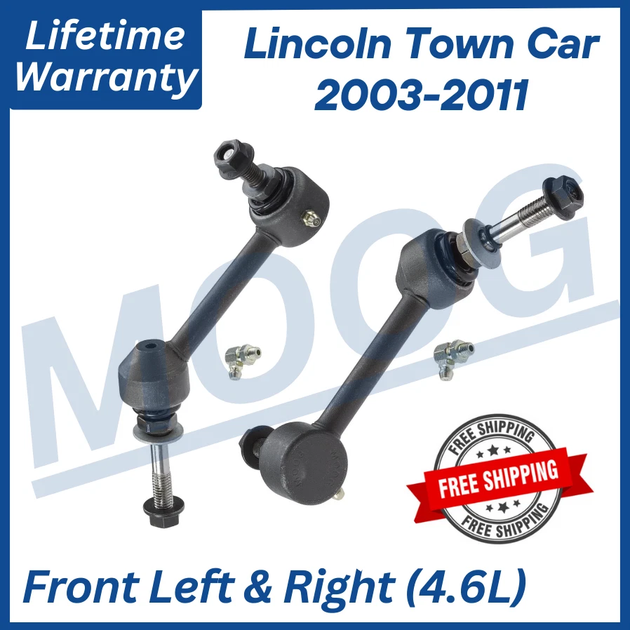 Пара оригинальных передних стабилизаторов подвески MOOG для 2003–2011 Lincoln Town Car 4,6 л пожизненные Warra - Изображение 1 из 4